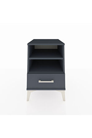 Kronos Komodin 2 Raflı Tek Çekmeceli 44x59x64 Antrasit-Antrasit