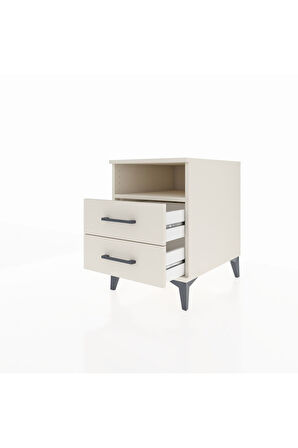 Kronos Komodin Tek Raflı 2 Çekmeceli 44x59x64 Aytaşı-Aytaşı