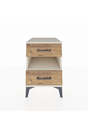 Kronos Komodin Tek Raflı 2 Çekmeceli 44x59x64 Aytaşı-Çam