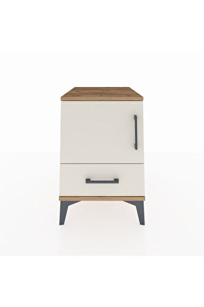 Kronos Komodin 2 Raflı Tek Çekmeceli Tek Kapaklı 44x59x64 Çam-Aytaşı