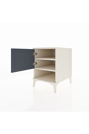 Kronos Komodin 2 Raflı Tek Kapaklı 44x59x64 Aytaşı-Antrasit