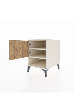 Kronos Komodin 2 Raflı Tek Kapaklı 44x59x64 Aytaşı-Çam