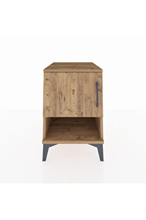 Kronos Komodin 2 Raflı Tek Kapaklı 44x59x64 Çam-Çam