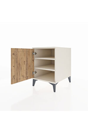 Kronos Komodin 2 Raflı Tek Kapaklı 44x59x64 Aytaşı-Çam