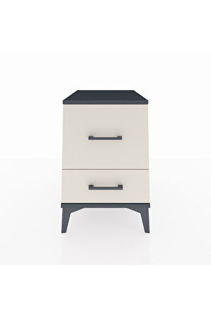 Kronos Komodin 2 Çekmeceli 44x59x64 Antrasit-Aytaşı