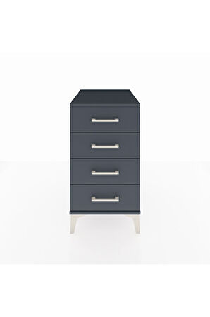 Kronos Komodin 4 Çekmeceli 44x59x80 Antrasit-Antrasit