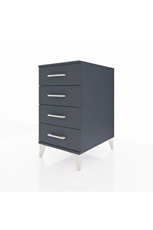 Kronos Komodin 4 Çekmeceli 44x59x80 Antrasit-Antrasit