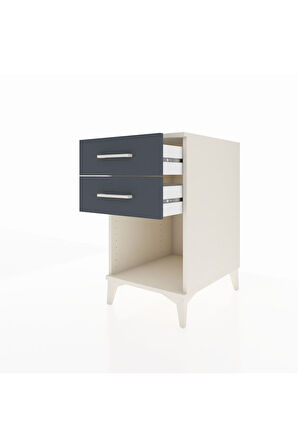 Kronos Komodin 2 Çekmeceli 44x59x80 Aytaşı-Antrasit