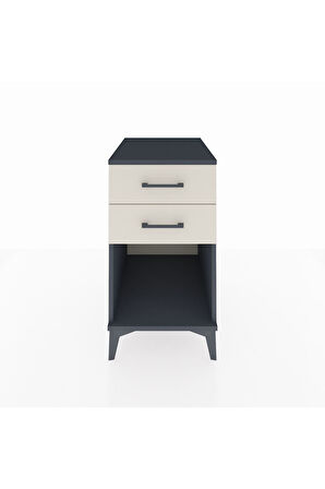 Kronos Komodin 2 Çekmeceli 44x59x80 Antrasit-Aytaşı