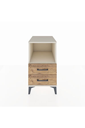 Kronos Komodin Tek Raflı 2 Çekmeceli 44x59x80 Aytaşı-Çam