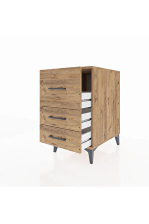 Kronos Komodin 3 Çekmeceli 44x59x80 Çam-Çam