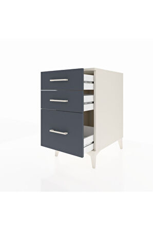 Kronos Komodin 3 Çekmeceli 44x59x80 Aytaşı-Antrasit