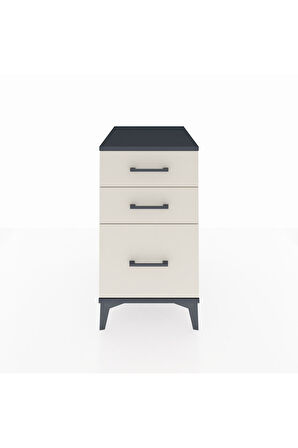 Kronos Komodin 3 Çekmeceli 44x59x80 Antrasit-Aytaşı