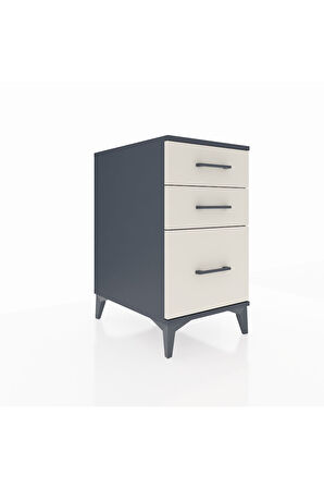 Kronos Komodin 3 Çekmeceli 44x59x80 Antrasit-Aytaşı