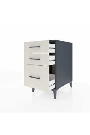 Kronos Komodin 3 Çekmeceli 44x59x80 Antrasit-Aytaşı