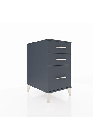 Kronos Komodin 3 Çekmeceli 44x59x80 Antrasit-Antrasit