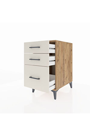 Kronos Komodin 3 Çekmeceli 44x59x80 Çam-Aytaşı