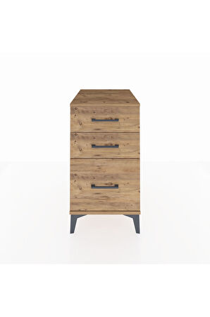 Kronos Komodin 3 Çekmeceli 44x59x80 Çam-Çam