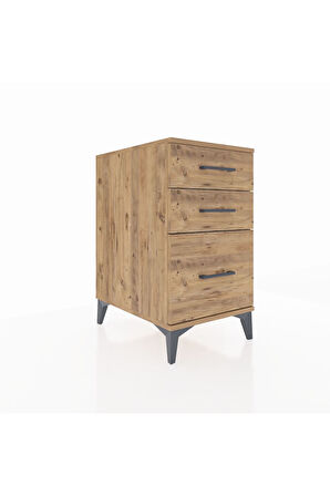 Kronos Komodin 3 Çekmeceli 44x59x80 Çam-Çam