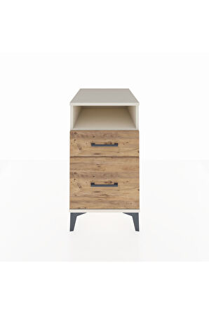 Kronos Komodin Tek Raflı 2 Çekmeceli 44x59x80 Aytaşı-Çam