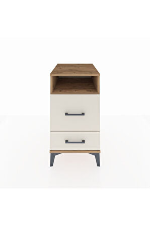 Kronos Komodin Tek Raflı 2 Çekmeceli 44x59x80 Çam-Aytaşı