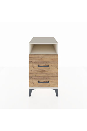 Kronos Komodin Tek Raflı 2 Çekmeceli 44x59x80 Aytaşı-Çam