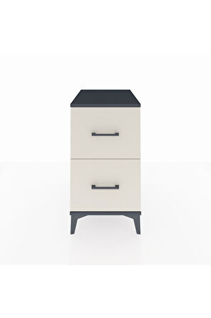 Kronos Komodin 2 Çekmeceli 44x59x80 Antrasit-Aytaşı