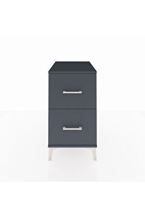 Kronos Komodin 2 Çekmeceli 44x59x80 Antrasit-Antrasit