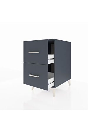 Kronos Komodin 2 Çekmeceli 44x59x80 Antrasit-Antrasit