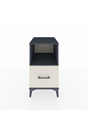 Kronos Komodin Tek Raflı Tek Çekmeceli 44x59x80 Antrasit-Aytaşı