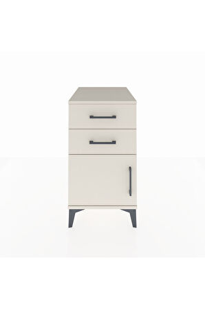 Kronos Komodin Tek Raflı 2 Çekmeceli Tek Kapaklı 44x59x80 Aytaşı-Aytaşı