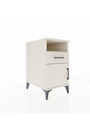 Kronos Komodin Tek Raflı Tek Çekmeceli Tek Kapaklı 44x59x80 Aytaşı-Aytaşı