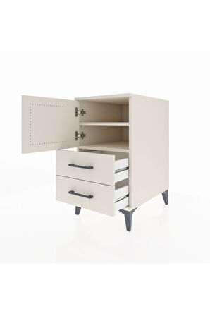 Kronos Komodin 2 Raflı 2 Çekmeceli Tek Kapaklı 44x59x80 Aytaşı-Aytaşı