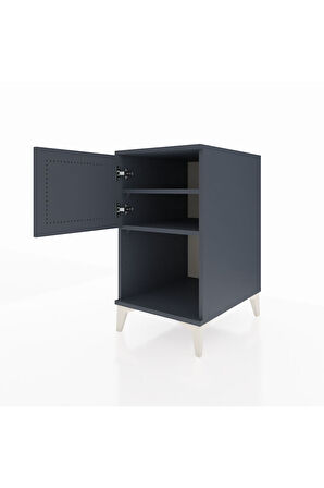 Kronos Komodin 2 Raflı Tek Kapaklı 44x59x80 Antrasit-Antrasit