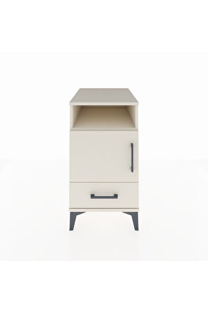 Kronos Komodin 3 Raflı Tek Çekmeceli Tek Kapaklı 44x59x80 Aytaşı-Aytaşı