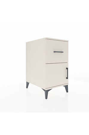Kronos Komodin Tek Raflı Tek Çekmeceli Tek Kapaklı 44x59x80 Aytaşı-Aytaşı