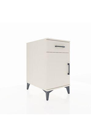 Kronos Komodin Tek Raflı Tek Çekmeceli Tek Kapaklı 44x59x80 Aytaşı-Aytaşı