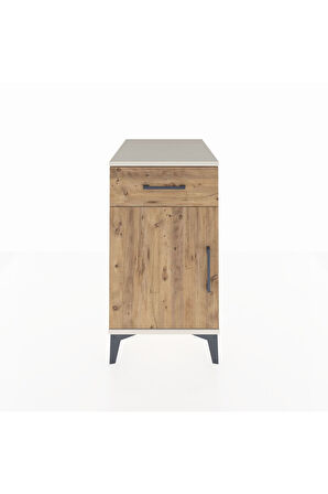 Kronos Komodin Tek Raflı Tek Çekmeceli Tek Kapaklı 44x59x80 Aytaşı-Çam