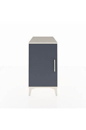 Kronos Komodin 2 Raflı Tek Kapaklı 44x59x80 Aytaşı-Antrasit