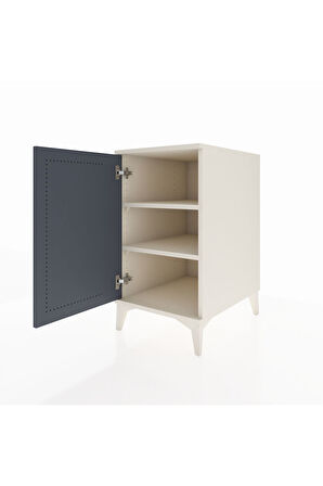 Kronos Komodin 2 Raflı Tek Kapaklı 44x59x80 Aytaşı-Antrasit