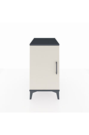 Kronos Komodin 2 Raflı Tek Kapaklı 44x59x80 Antrasit-Aytaşı