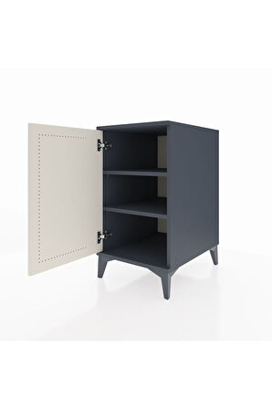 Kronos Komodin 2 Raflı Tek Kapaklı 44x59x80 Antrasit-Aytaşı