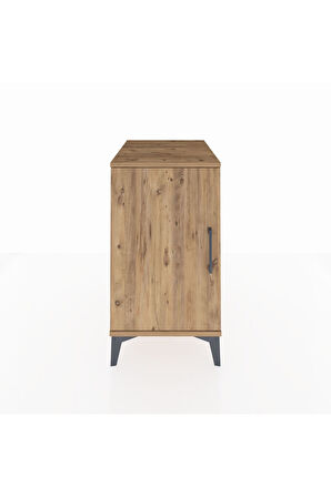 Kronos Komodin 2 Raflı Tek Kapaklı 44x59x80 Çam-Çam