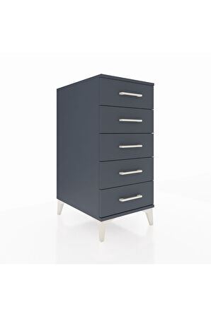 Kronos Komodin 5 Çekmeceli 44x59x96 Antrasit-Antrasit