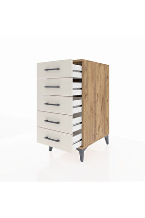 Kronos Komodin 5 Çekmeceli 44x59x96 Çam-Aytaşı
