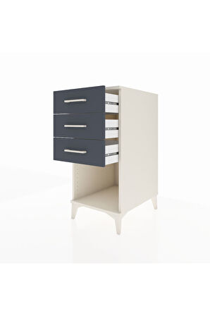 Kronos Komodin 3 Çekmeceli 44x59x96 Aytaşı-Antrasit