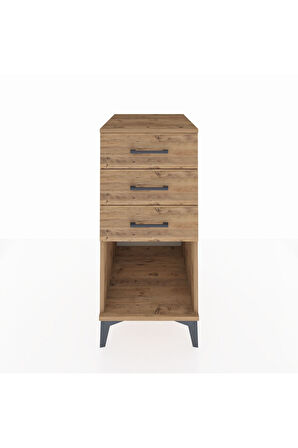 Kronos Komodin 3 Çekmeceli 44x59x96 Çam-Çam