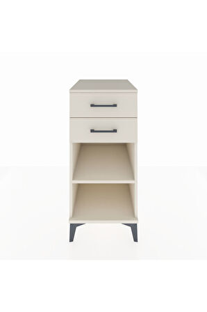 Kronos Komodin Tek Raflı 2 Çekmeceli 44x59x96 Aytaşı-Aytaşı