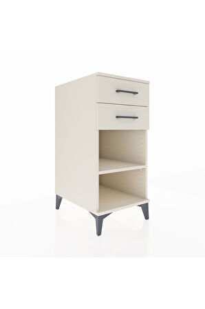 Kronos Komodin Tek Raflı 2 Çekmeceli 44x59x96 Aytaşı-Aytaşı