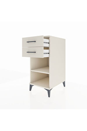 Kronos Komodin Tek Raflı 2 Çekmeceli 44x59x96 Aytaşı-Aytaşı